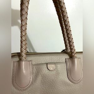 Fossil Gray Pebble Leather Medium Large Purse